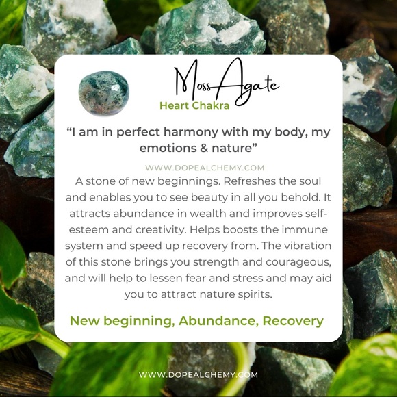 Moss Agate x Tree of Life Charm Bracelet - Picture 4 of 4